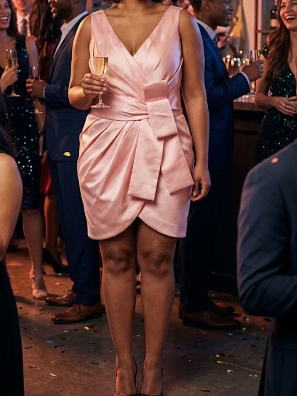 NWT LightInTheBox pearly pink special occasion dress sz 1X